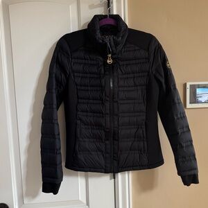 Michael Kors black puffer jacket.